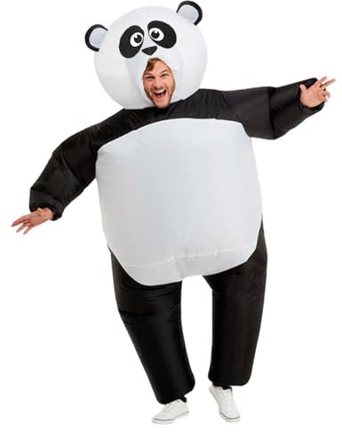 AirSuit® Aufblasbare Panda Verkleidung | Ungewöhnliches Kostüm in Erwachsene | Größe Erwachsene 160 bis 190cm | Premium Qualität | Aus sehr strapazierfähigem Polyester | Aufblassystem | OriginalCup®