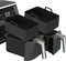 Caffney 2Pcs Silicone Pot for Ninjas Dual Air Fryer, Reusable Fryer Liner, Double Basket, Rack Accessories BPA Free Oven, Microwave, Black