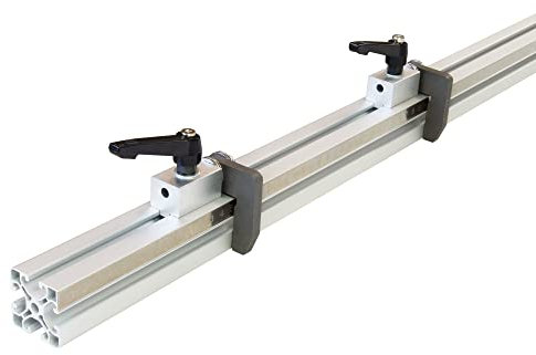 SCHMIDT systemprofile Längenanschlag D 2m Aluminium-Profil Säge-Anschlag Links-Rechts Maßband 2x Ablängklappe