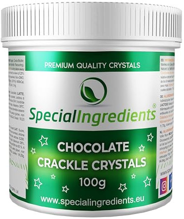 Special Ingredients Crackle Crystals Knallbrause Schokolade 100g - Popping Candy für Kuchen, Torten, Eiscreme, Desserts, Mousses, Sorbets, Gelees, Cupcakes & Patisserie