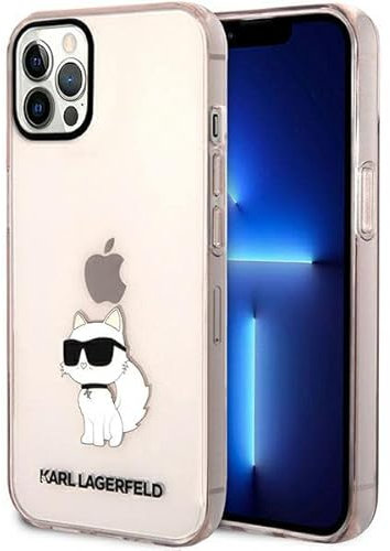 Karl Lagerfeld KLHCP12MHNCHTCP Hülle für iPhone 12/12 Pro 6,1 Rosa hardcase Ikonik Choupette