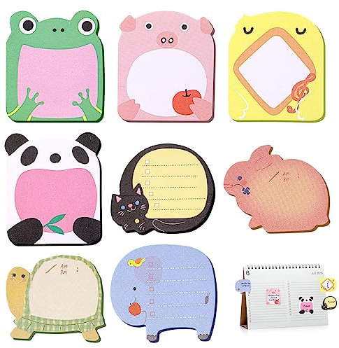 24 Paket Haftnotizen Klebezettel, Haftnotizen Kinder, Haftnotizen Lustig, Cartoon Haftnotizen, Selbstklebende Notizblöcke, Sticky Notes, Kleine Geschenke für Schüler Kindergeburtstag
