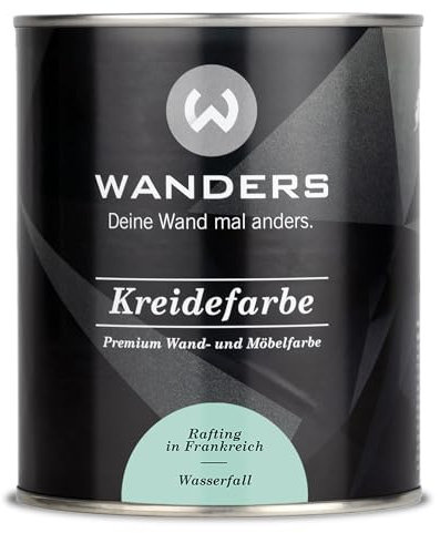 Wanders Shabby Chic Kreidefarbe 750 ml - Wasserfall/Helles Grün - Küchenmöbellack und Möbelfarbe ohne Schleifen. Chalk Paint, für Holz & mehr. Hohe Deckkraft, schnell trocknend
