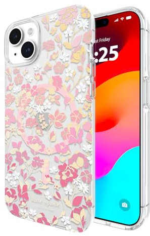 kate spade new york iPhone 15 Plus Case, Compatible with MagSafe - Flowerbed Pink Ombre