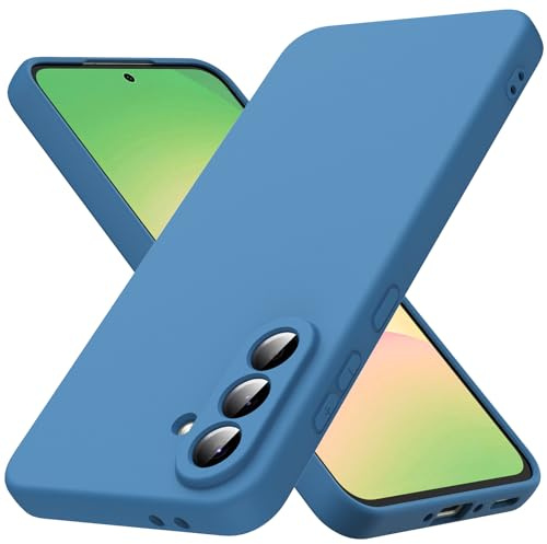 Byvuwiay Hülle kompatibel mit Samsung Galaxy A56 5G Hülle, weiche TPU Flüssigsilikonhülle, Handyhülle Stoßfest Kratzfest Schutzhülle Samsung Galaxy A56 5G Case, Blau