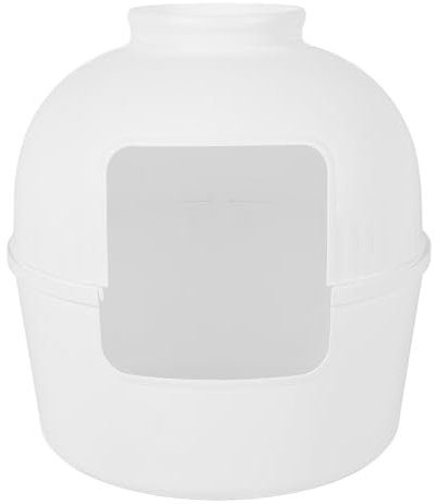 Cat Litter Box, Spacious Planter Litter Box, Hidden Litter Box | Enclosed Cat Litter Boxes | Kitty Litter Box | Easy Clean Litter Box | Discreet Litter Box for Living Room (White)