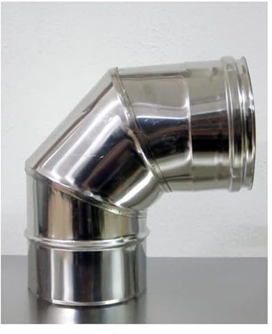 Bogen 90° Edelstahl einseitig für Kaminrohr Bogen (Ø 140 mm)