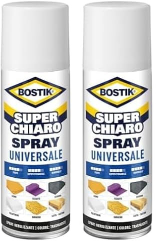 Bostik 3240060 Colla a Contatto Spray, Trasparente (Confezione da 2)