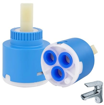 Cartuccia in Ceramica 35mm in Ceramica per Rubinetto Monocomando Cartuccia Rubinetto Miscelatore per Cucina, Lavabo, Doccia Ricambi per Miscelatore Universali Facili da Installare