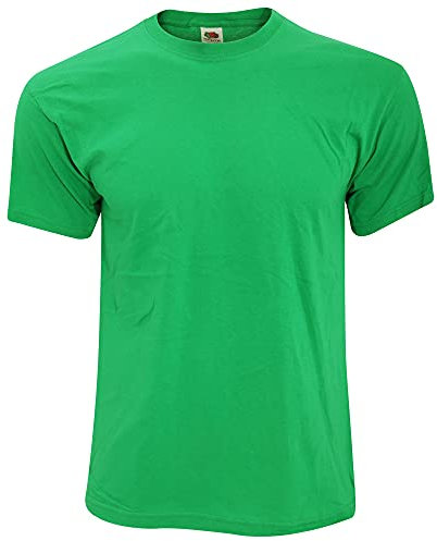 Fruit of the Loom Mens Screen Stars Original Full Cut Short Sleeve T-Shirt (S) (Kelly Green)