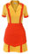 Caroline & Max Kostüm für 2 Broke Girls Fans | Diner Uniform mit Schürze | Größe: S
