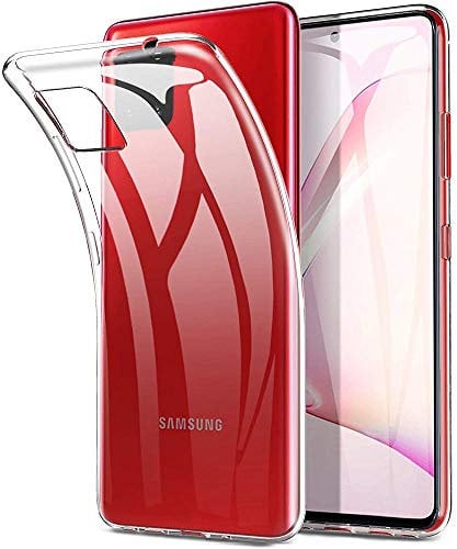 REY Cover in Gel TPU Trasparente per Samsung Galaxy Note 10 Lite, Ultra Sottile 0,33 mm, Morbido Flessibile, Custodia Silicone
