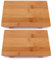 BambooMN Bamboo Sushi Roll Board/Serving Tray, Rectangle, 29 x 17 x 3cm Carbonized Brown, 2 Pieces