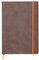 Rhodia 117453C Notizheft Rhodiarama mit weichem Umschlag, dot grid, 80 Blatt, 90 g elfenbeinfarbenes Papier, A5 148 x 210 mm, Lesezeichen, Innentasche,1 Stück,schokoladenbraun