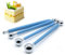 4pcs Fondant Cake Decorating Clay Flower Sugarcraft Ball Model DIY Tool 8 Sizes (Blue)