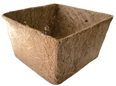 Pokugiardini, umweltfreundliche Pflanz- Anzuchttöpfe aus Reiner Kokosfaser, Torffrei, 12x12 cm; 10 Stck