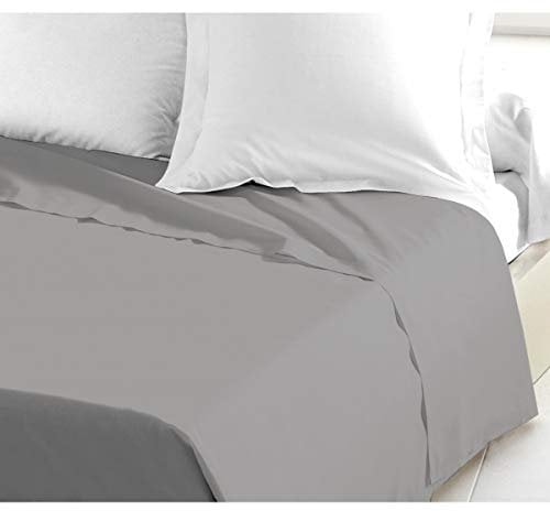 Home Linge Passion Bettlaken, 57 Fäden, Baumwolle, hellgrau, 240 x 300 cm