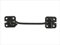 Homezone® 6 Black Galvanised Cabin Hook and Eye Garden Gate Lock Shed Door Latch Catch with Fittings Easy Install Indoor Outdoor Use Garden Patio Security Closure Durable Waterproof Weatherproof
