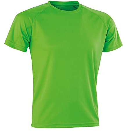 Spiro Adults Unisex Impact Aircool Tee (2XS) (Lime)