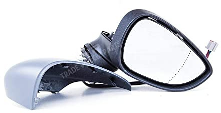 TVP Trade Vehicle Parts.co.uk Compatible With Door Wing Mirror Heated Electric Primed Power Fold O/S Fiesta 2013-2017 10Pins