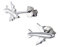 FIVE-D Ohrringe Ohrstecker Flugzeuge 925 Sterling Silber im Schmucketui