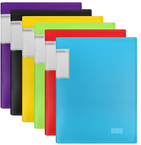 Presentation Display Book A4 Display Folders - 30 Pockets Project Folder Polly Pocket Folder with Sleeve (6 Colour)