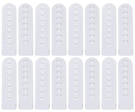 Supvox 50 stücke Snapback Extender Hut Strap Clip Kunststoff Reparatur verschlüsse Schnalle mit 7 löchern für baseballmütze Hut (weiß)