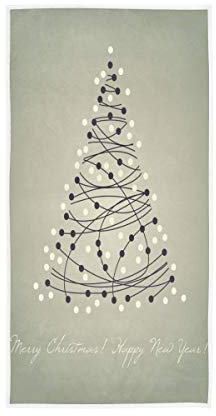MNSRUU Handtuch mit Weihnachtsmotiv, Baumwolle, 76 x 38 cm, für Fitnessstudio, Yoga-Handtücher für Bad