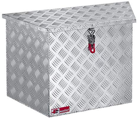 FTsolid Alu Deichselbox D2 mit Spannverschluss aus Edelstahl Anhängerkiste Gurtkiste Staubox Kiste für Gasflaschen