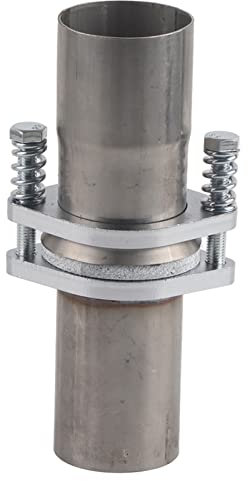 Tubo de escape con brida, kit de reparaci¨®n de tuber¨ªa de brida de perno de resorte de escape de reparaci¨®n r¨¢pida de acero universal de 2,5 pulgadas