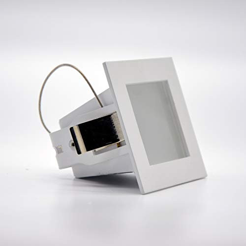 L+ Innen Einbaustrahler Deckeneinbaustrahler quadratisch 7cm LED Fassung GU4 1x 35W max Farbe weiß