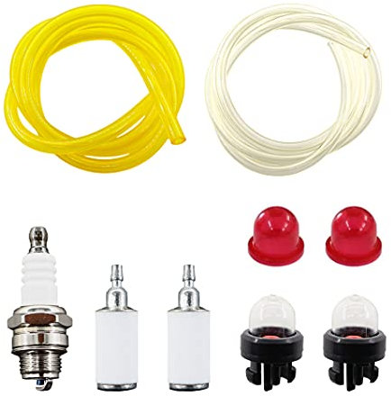 MCHNIC Fuel Line Fuel Filter Primer Bulb Kit for McCulloch Trim Mac 210 240 241 250 251 251LS 251SST 260 280 281 323S Cabrio 245 Trimmer Strimmer Brush Cutter Replace Walbro 188-16-1