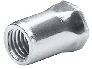 GOEBEL® - 250 x Blindnietmuttern Nietmuttern M8 Stahl verzinkt (Ø x L) 11,0 x 17,0 mm Blindmuttern kleiner Senkkopf Teilsechskantschaft Schaftende offen Einziehmutter Einnietmuttern - GO-NUT