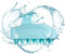 Scalp Massager, Soft Silicone Shampoo Brush Hair Scrub Brush for Wet and Dry Hair Head Massager to Clean Hair, Reduce Dandruff, Massage Scalp, Promote Hair Growth, Blue