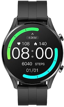 IMILAB W12 Smartwatch intelligente 47mm multifunzione IP68, cardiofrequenzimetro, podometro e monitoraggio ossigeno nel sangue, Nero