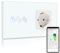 BSEED Normal Steckdose mit Smart Alexa Rolladenschalter, WIFI Rolladenschalter mit Steckdose Kompatibel mit Alexa,Google Home, Smart Jalousieschalter, Schuko Steckdose Weiß(Nullleiter erforderlich)