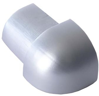 Dalsys 5x Coin Extérieur 10mm, Aluminium Anodisé Quart de Cercle Chrome Brillant