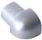 Dalsys 5x Coin Extérieur 10mm, Aluminium Anodisé Quart de Cercle Chrome Brillant