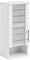Lomadox Hängeschrank Bad in Weiß mit Milchglas, B/H/T: 30,3/70,8/20,5 cm