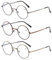 KoKoBin 3er-Pack Lesebrille mit rundem Rahmen Blaulichtblockierendes Lesegerät Metall Vollrahmen Anti Blaulicht Retro-Brille Herren und Damen (3er-Pack, 1.00, diopters)