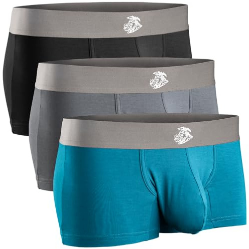 RM Real Men Herren Real Men Boxershorts Modal Pouch D 3er Pack Retroshorts (3er Pack)