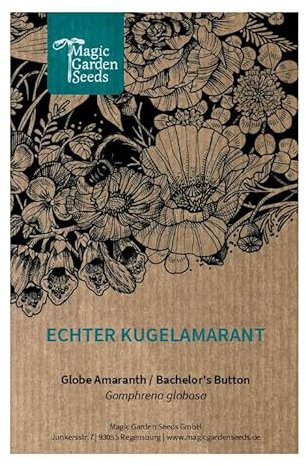 Echter Kugelamarant (Gomphrena globosa) 100 Samen schöne einjährige Trockenblume Schnittblume Teekräuter