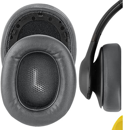 Geekria QuickFit Protein Leather Replacement Ear Pads for JBL Everest 750, Everest 750NC Over-Ear Wireless Bluetooth Headphones Ear Cushions, Headset Earpads, Ear Cups Repair Parts (Black)