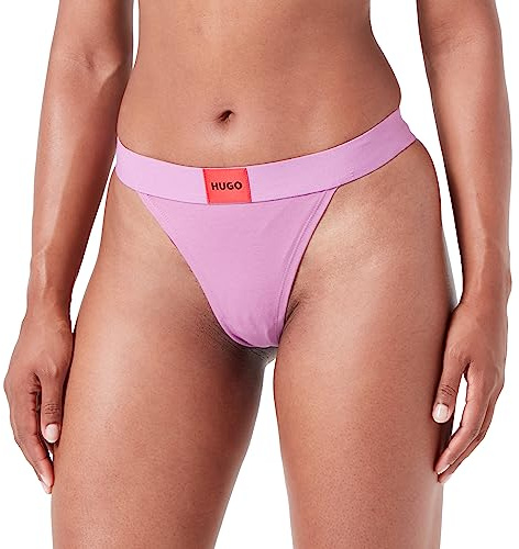 HUGO Women's String Red Label Thong, Medium Purple510, L