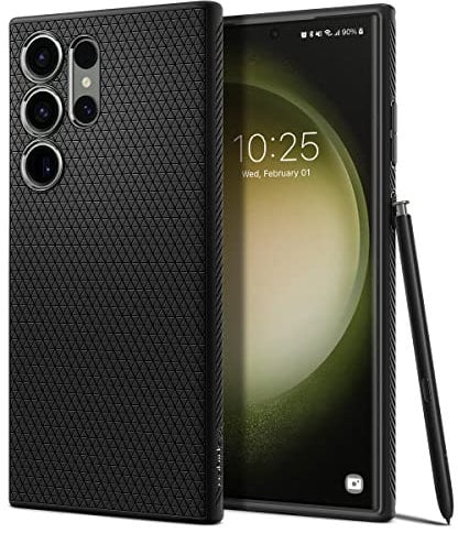 Spigen Liquid Air Hülle Kompatibel mit Samsung Galaxy S23 Ultra 5G -Schwarz