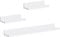 WOLTU Étagère Murale Blanche Lot de 3, Étagères Flottantes en MDF pour Salon, Cuisine, Chambre, Bureau, RG9491ws2