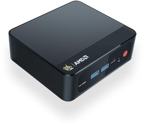 Beelink AMD Mini PC, Ryzen 5 6600U(6C/12T bis zu 4,5Ghz), EQR6 Mini Computer 24GB LPDDR5 1TB M.2 PCIe4.0 SSD, 4K Dual Display,Dual HDMI, Dual 1000M LAN,WiFi6, BT5.2