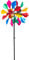 Kinetic Art Windspiel Metall Windrad kugelgelagert - Windmühle inkl. Bodenanker wetterfest standfest ideal für Terrasse und Garten (Multi-Colored Flower, Duett)