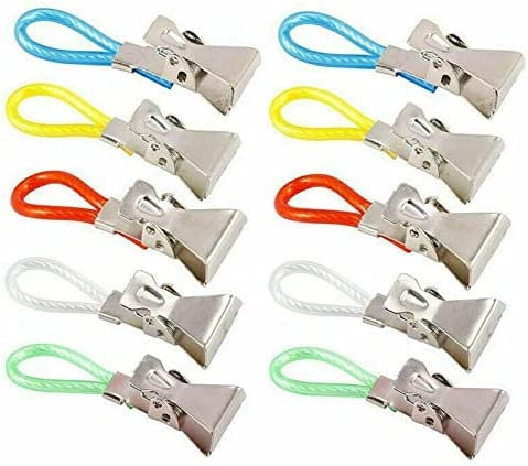 V-VAPE 10 Pcs Towel Hanging Clips Hooks Dish Cloth Tea Hand Hangers Kitchen Cafe
