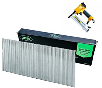 Partenopeautensili® Chiodi in stecche per sparachiodi chiodatrici elettrica o pneumatica graffettatrici doppia funzione con spara chiodi a testa piatta Scatola con 5000 pezzi by jbm (38 mm)